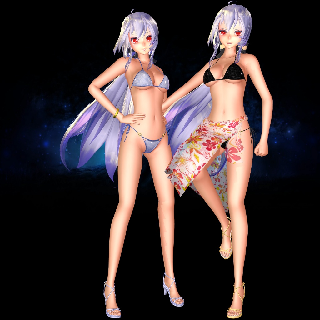 MMD Model : Haku Bikini by Murabito124.